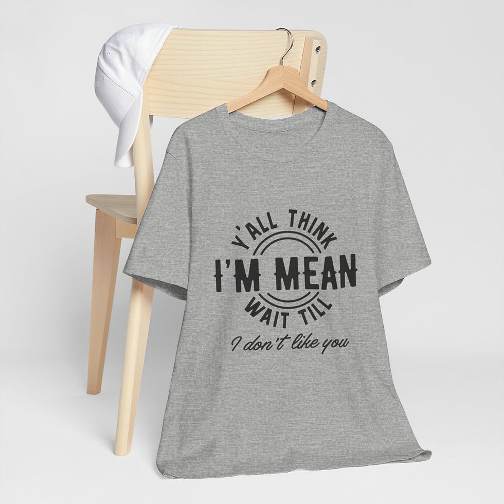 Thumbnail: Sarcastic T-Shirt Y'all Think I'm Mean Wait Till I Don't Like You Funny Gifts