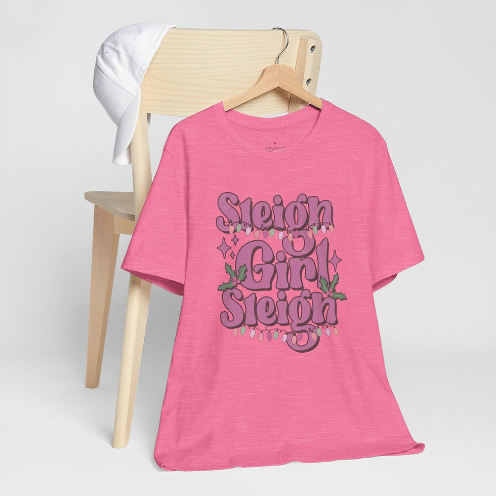 Thumbnail: Retro Christmas T-Shirt Art Tee Sleigh Girl Sleigh Holiday Apparel XS-5XL