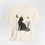 Miniatura: Witchy T-Shirt Black Cat Starry Sky Crescent Moon Art Tee Expressive Gifts
