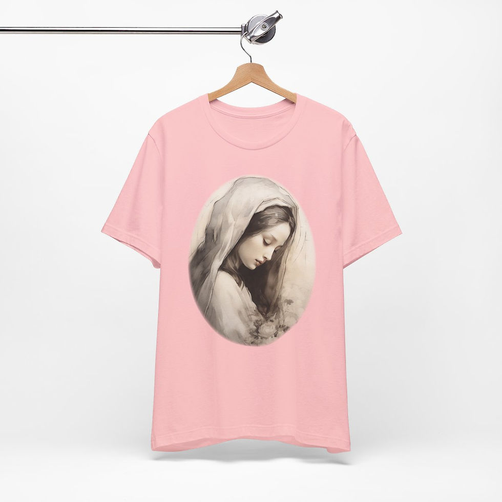 Thumbnail: Virgin Mary T-Shirt Lady of Sorrows Ave Maria Art Tee Catholic Faith Gift