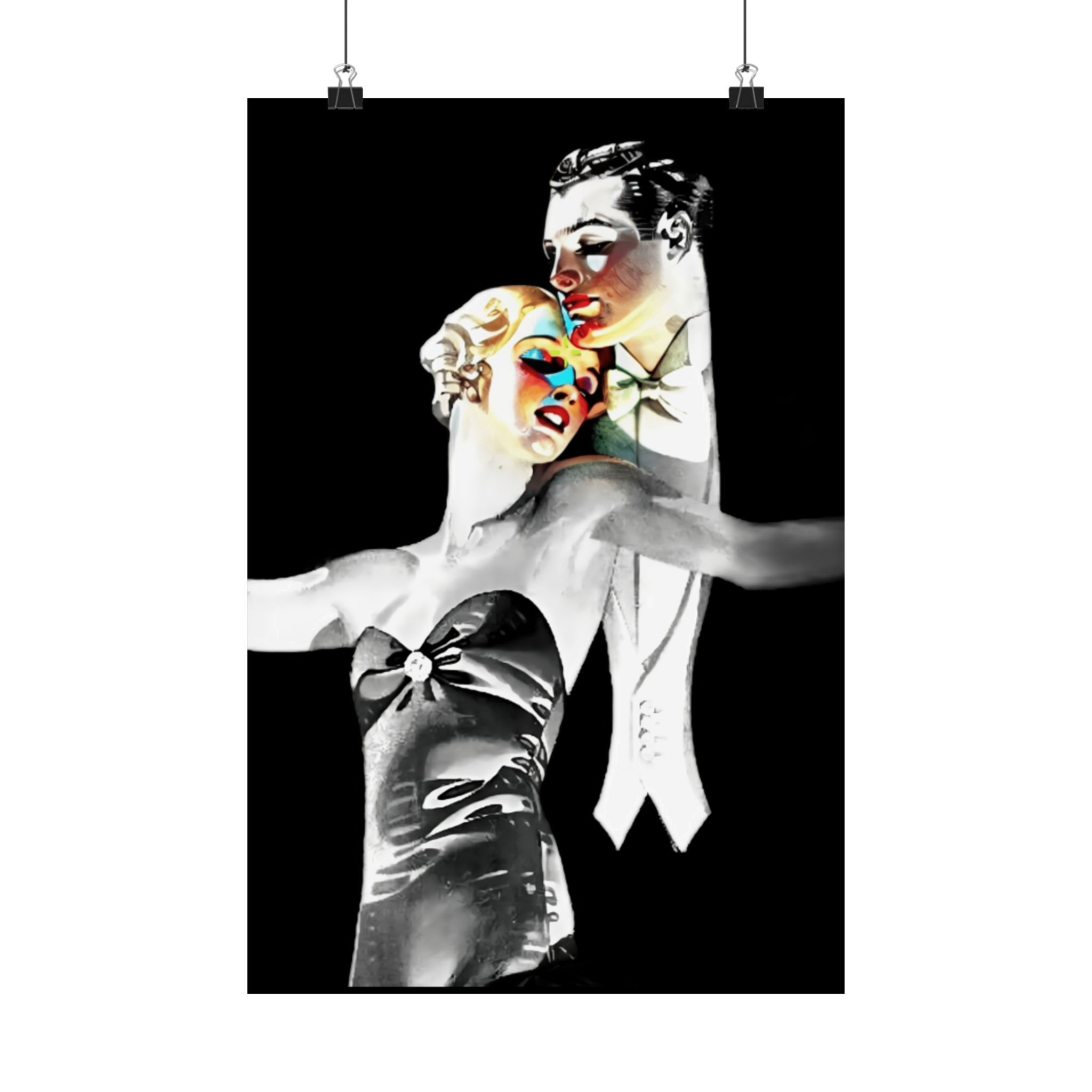 Vintage Romance Dance Print Leyendecker Art Deco Glamour Sexy Couple