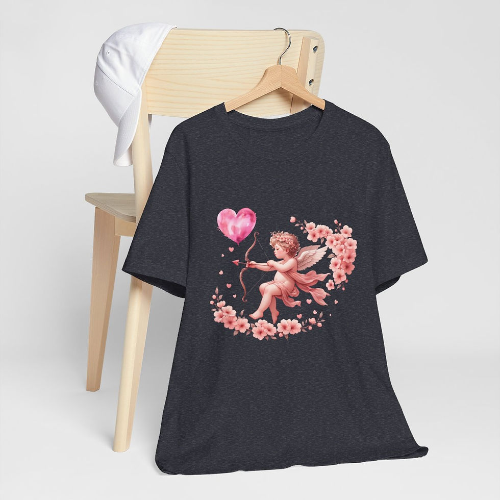 Thumbnail: Shabby Cherub T-Shirt Vintage Cupid Angel Tee Wearable Art Thoughtful Gifts