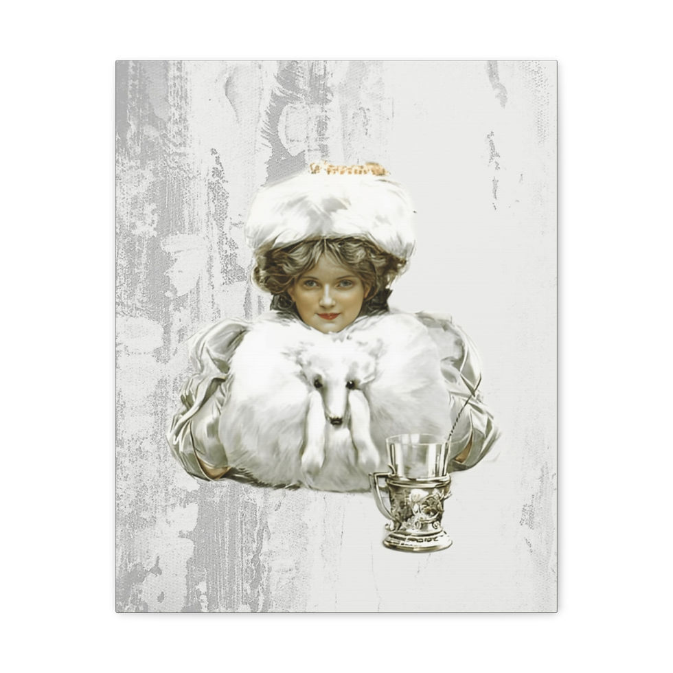Thumbnail: Vintage Harrison Fisher Women Canvas Art Lady Print Kitchen Decor 