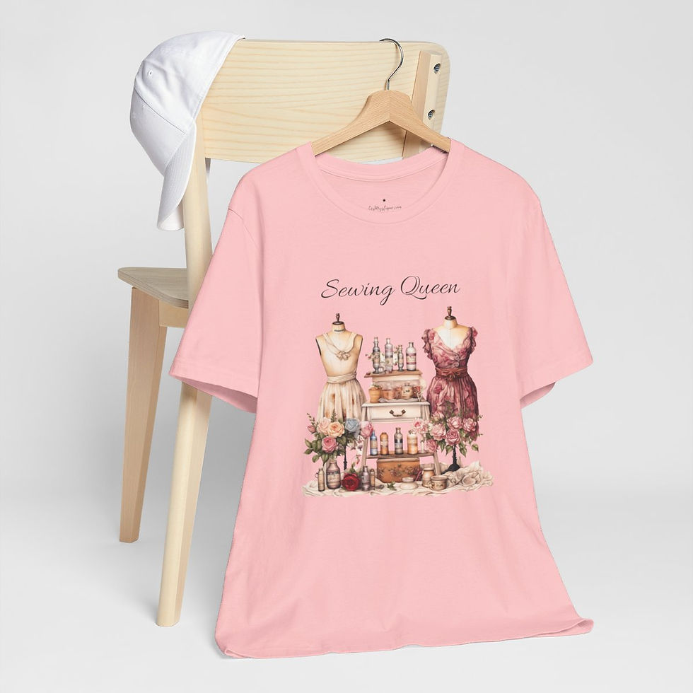 Thumbnail: Shabby Artistic T-Shirt Sewing Queen Tee Retro Victorian Wearable Art Apparel