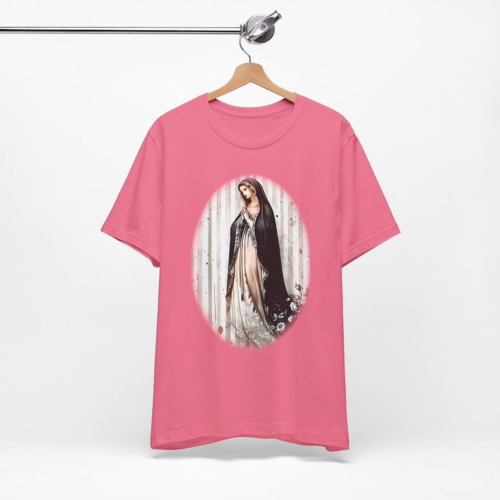 Thumbnail: Virgin Mary T-Shirt Shabby French Ave Maria Faith Art Tee Catholic Gifts