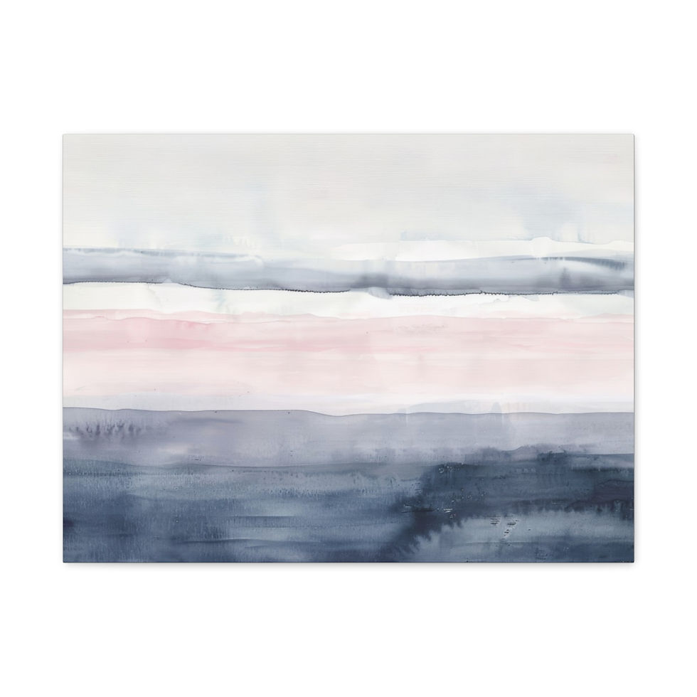 Thumbnail: Modern Canvas Art Black Pink Gray Abstract Contemporary Statement Wall Decor 