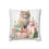 Thumbnail: Shabby Christmas Throw Pillow cover Victorian Kitty Cat Pink Roses Holiday Decor