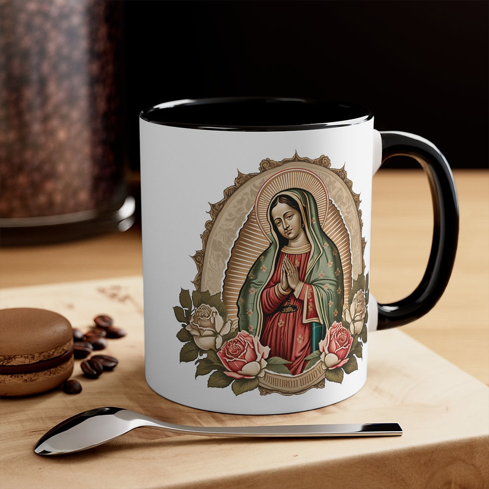 Thumbnail: Religious Gifts Coffee Mug Virgin Mary Our Lady of Guadalupe Catholic Art Mug