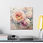 Thumbnail: Shabby Canvas Art Pastel Roses Victorian Decor Pink & Cream Wall Hanging