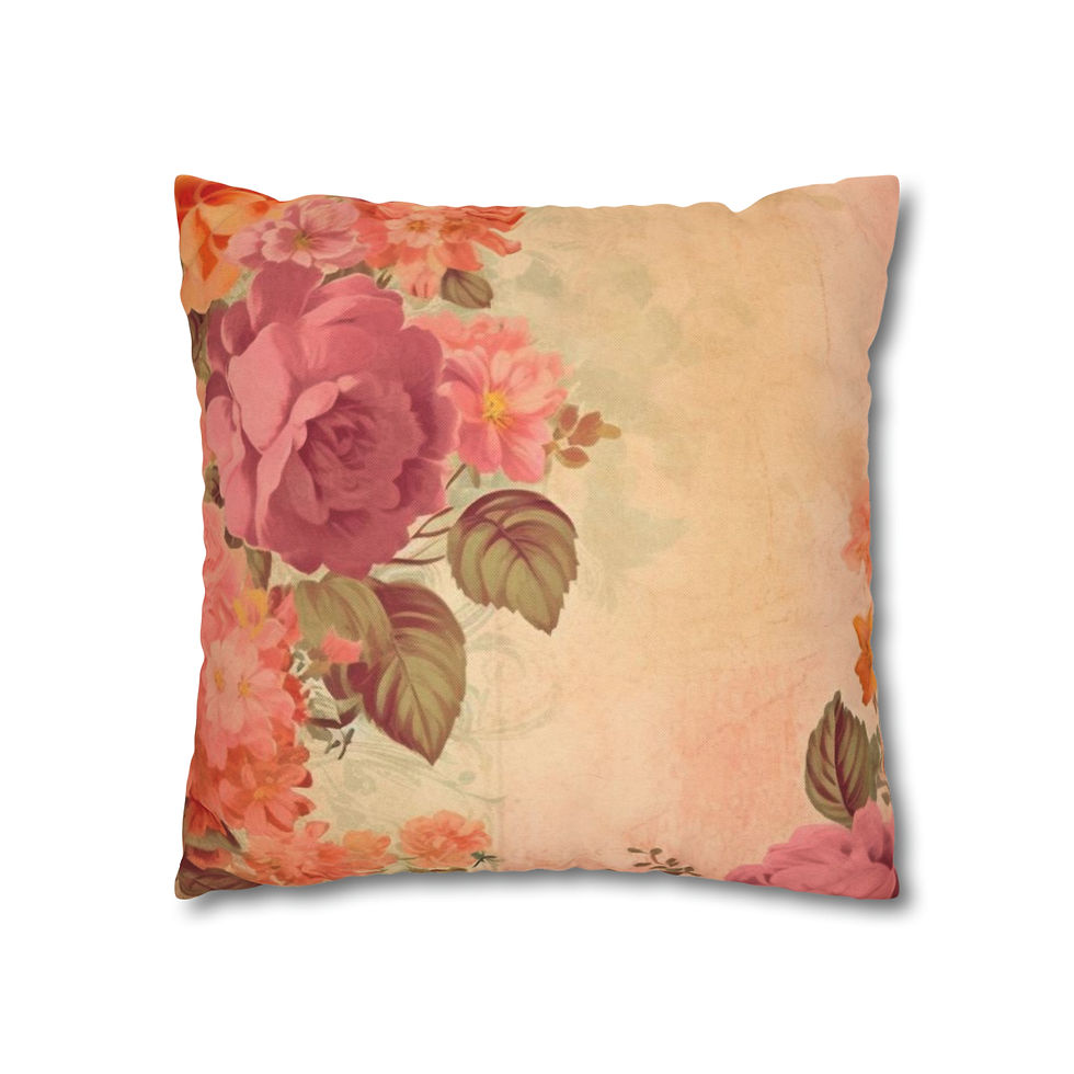 Thumbnail: French Country Home Decor Throw Pillow cover Vintage Floral Shabby Chic