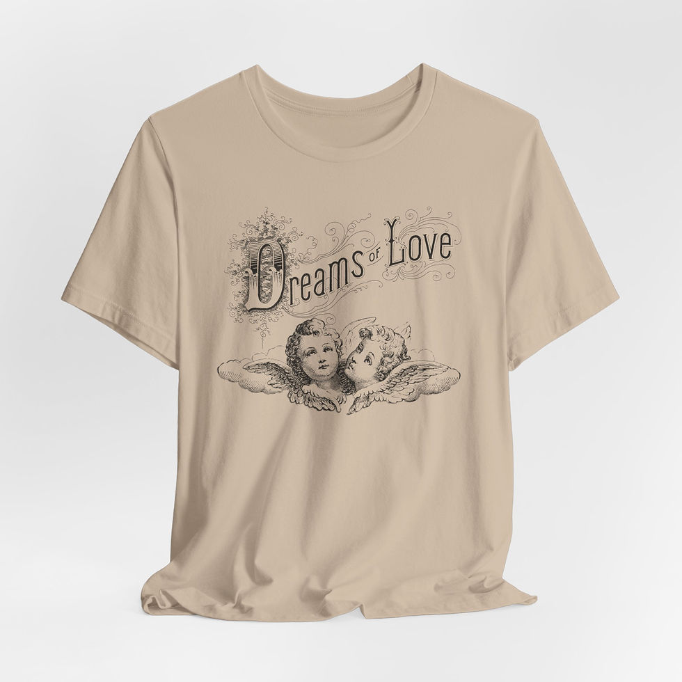 Thumbnail: Antique French Cherub T-Shirt Angel Dreams of Love Artistic Gift Romantic Tee
