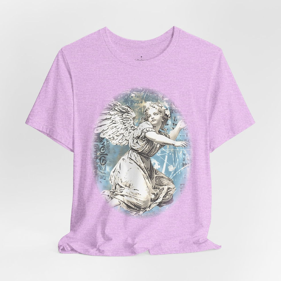 Thumbnail: Pastel French Shabby T-Shirt Vintage Cherub Angel Apparel Chic Artistic Gifts