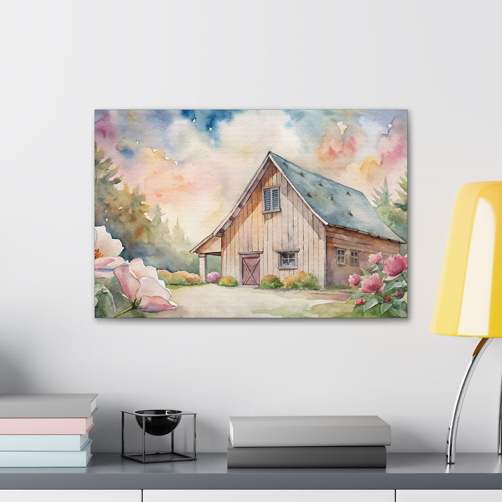 Thumbnail: Shabby Canvas Art Cozy Rustic Cabin French Country Cottage Wall Decor 