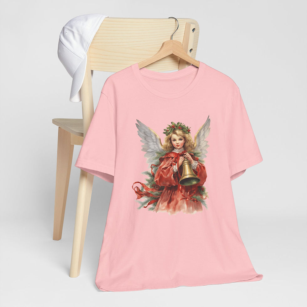 Thumbnail: Vintage Christmas T-Shirt Retro Victorian Angel Art Tee Trendy Artistic Apparel
