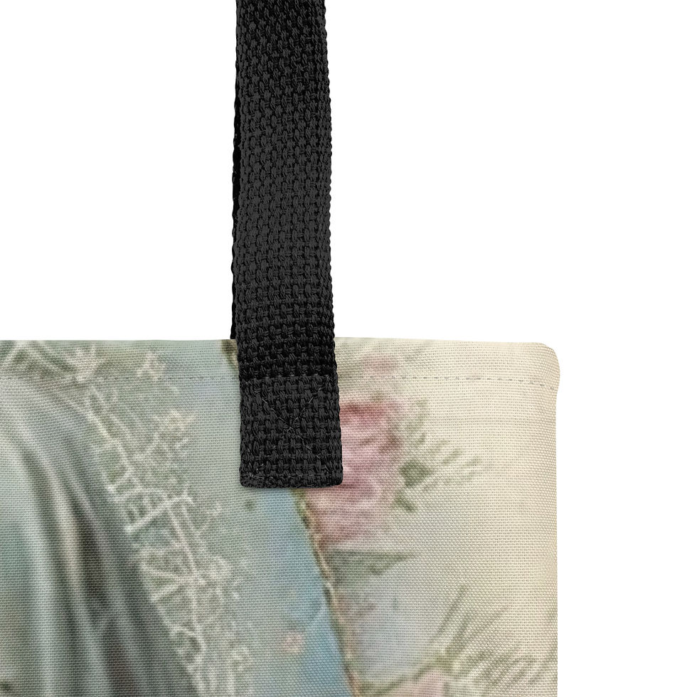 Thumbnail: Artistic Shabby Virgin Mary Tote Bag Pastel Art Pink Roses Serene Catholic Gift