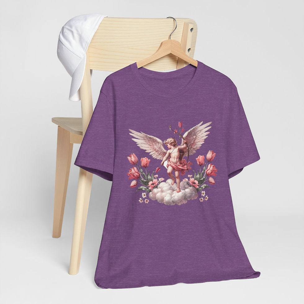 Thumbnail: Shabby Cherub T-Shirt Vintage Cupid Angel Tee Wearable Art Thoughtful Gifts