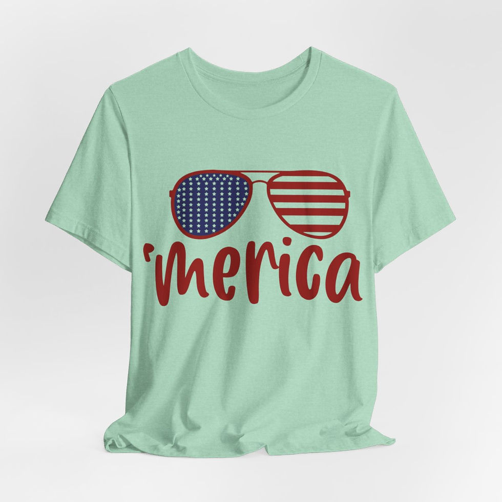 Thumbnail: Patriotic T-Shirts Sunglasses 'merica Tee Summer Gifts