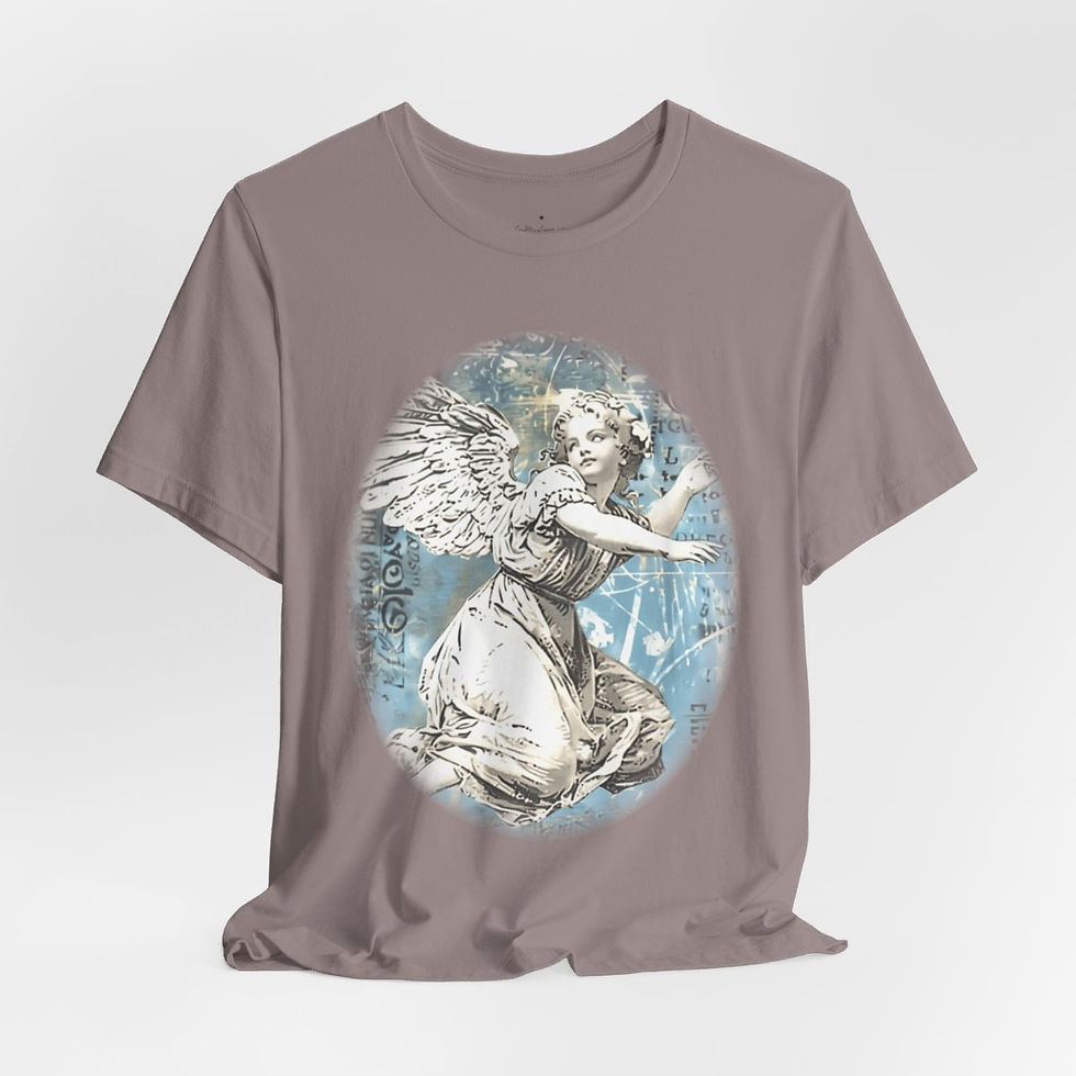 Thumbnail: Pastel French Shabby T-Shirt Vintage Cherub Angel Apparel Chic Artistic Gifts