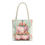 Thumbnail: Artistic Shabby Tote Bag Pink Mint Pumpkins Trendy Fall Expressive Gift