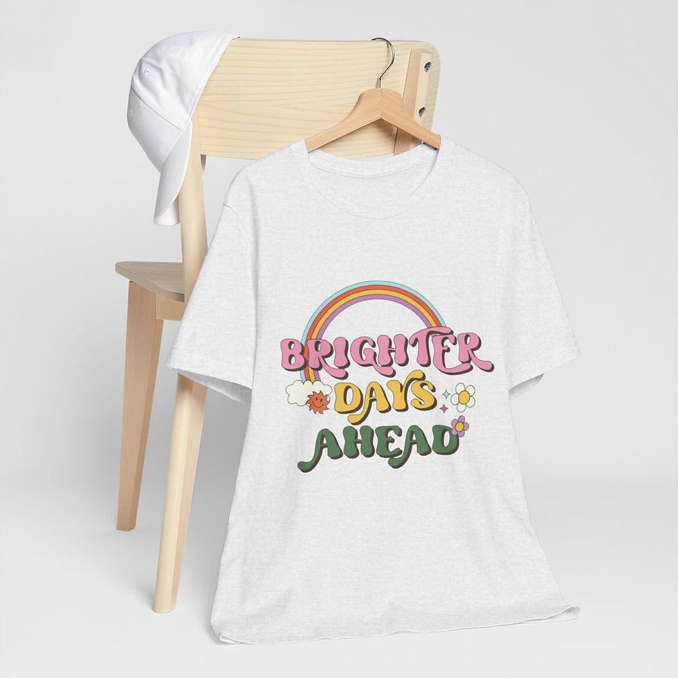 Thumbnail: Artistic Retro T-Shirt Brighter Days Ahead Motivational Trendy Apparel Fun Gifts