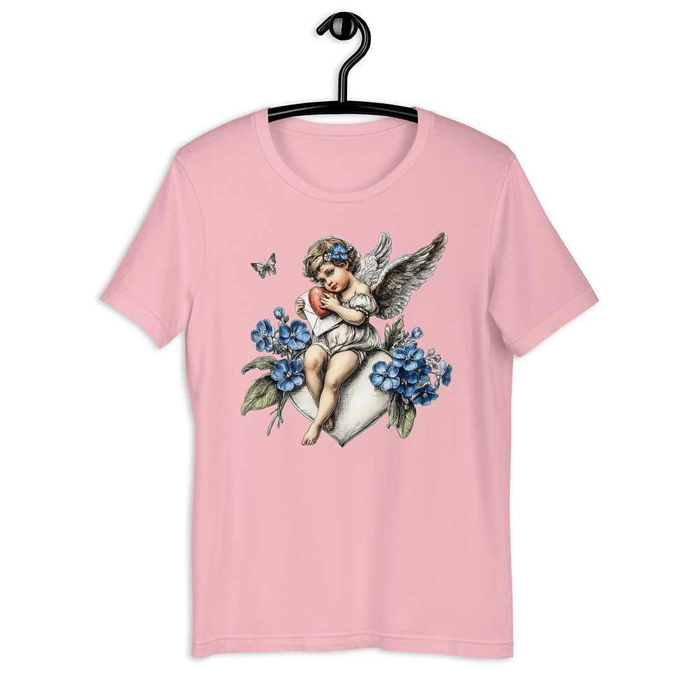 Thumbnail: Shabby Chic Cherub T-Shirt Wearable Art Artistic Gift Victorian Angel Tee