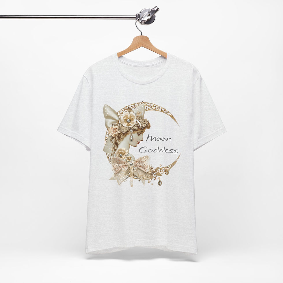 Thumbnail: Crescent Moon Goddess T-Shirt Vintage Celestial Boho Witchy Artistic Gift tee