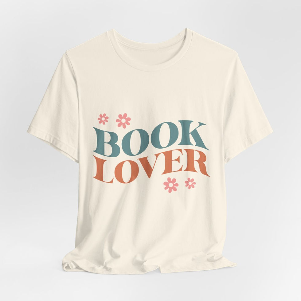 Thumbnail: Reading Theme T-Shirt Book Lover w/ Daisies Expressive Apparel Thoughtful Gifts