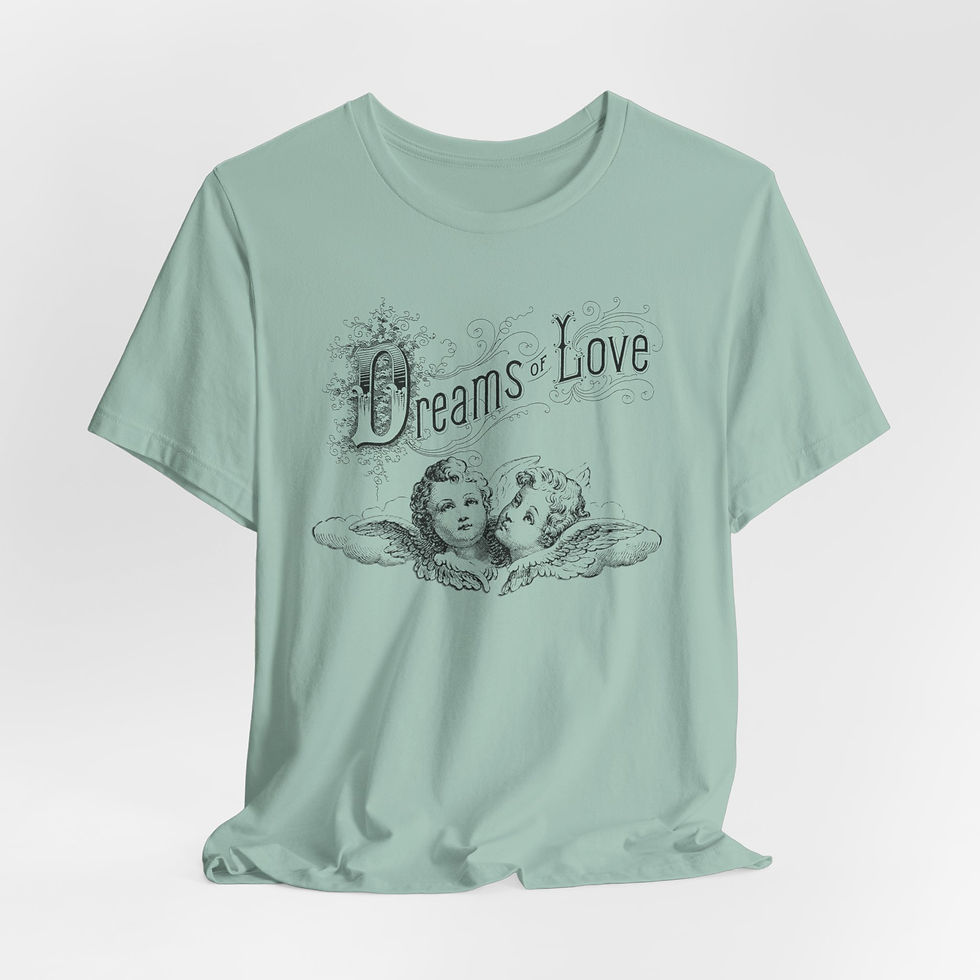 Thumbnail: Antique French Cherub T-Shirt Angel Dreams of Love Artistic Gift Romantic Tee