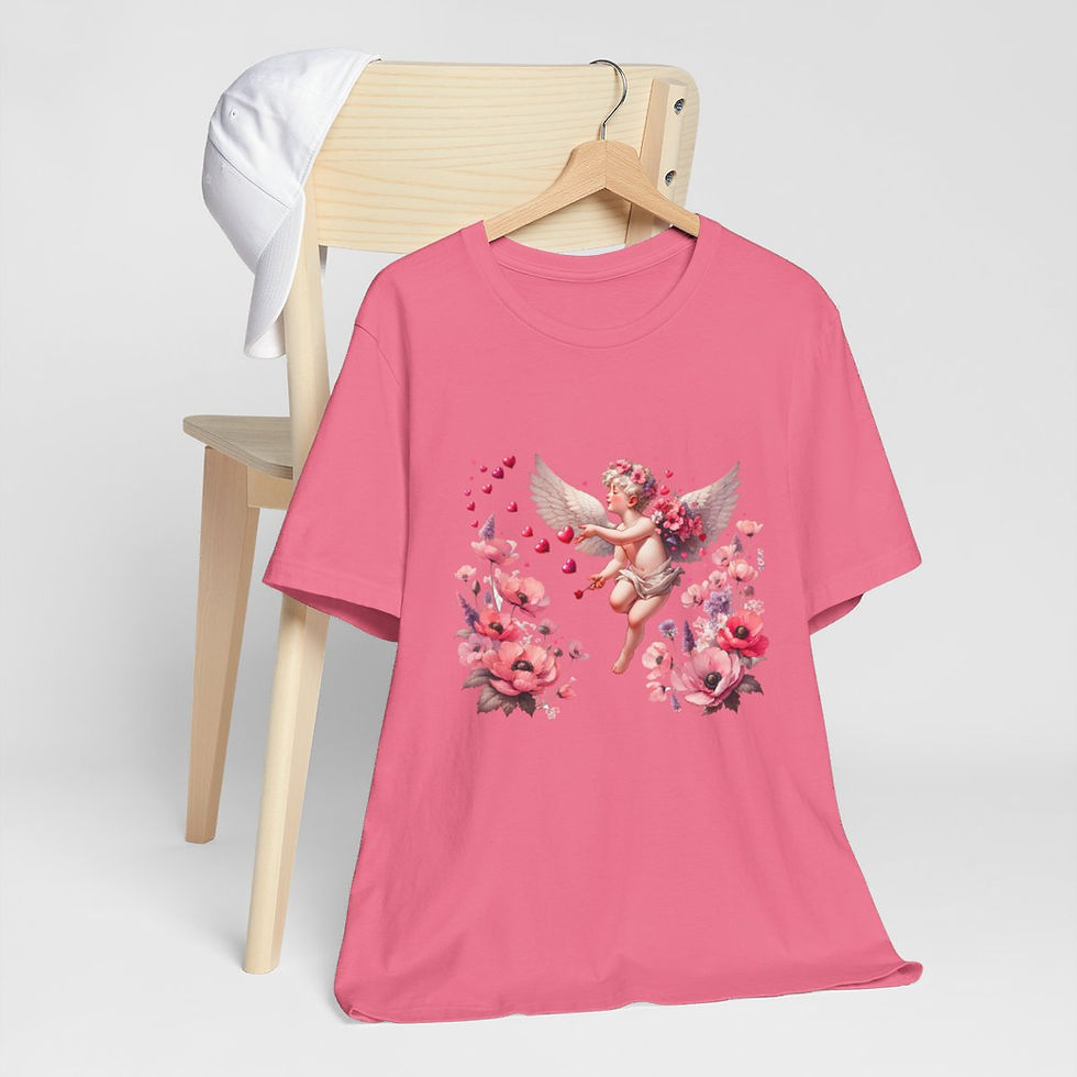 Thumbnail: Shabby Cherub T-Shirt Vintage Cupid Angel Tee Wearable Art Thoughtful Gifts