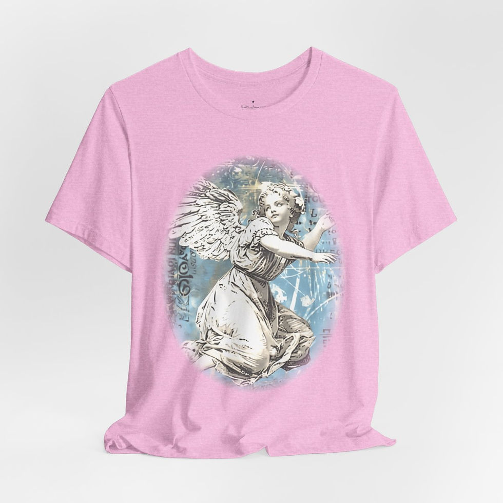 Thumbnail: Pastel French Shabby T-Shirt Vintage Cherub Angel Apparel Chic Artistic Gifts