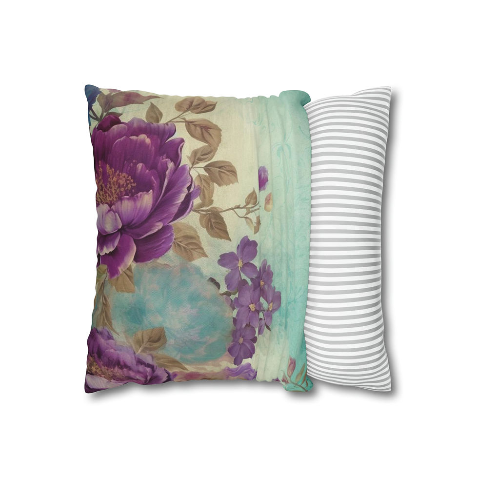 Thumbnail: French Country Home Decor Throw Pillow cover Shabby Chic Vintage Floral  