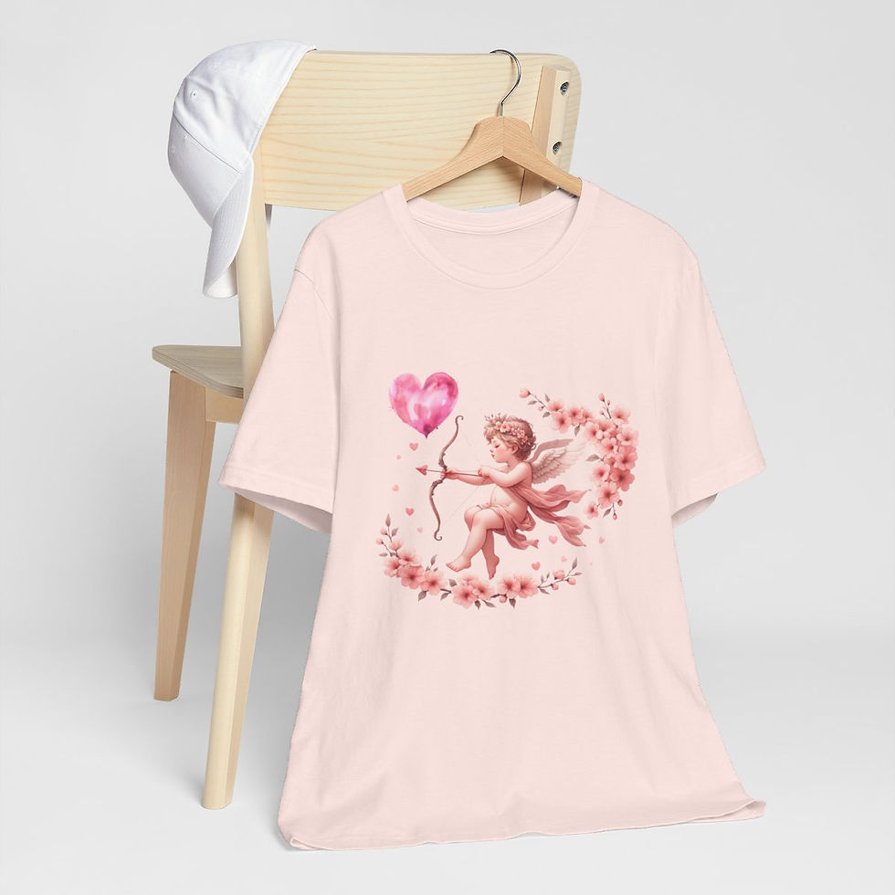 Thumbnail: Shabby Cherub T-Shirt Vintage Cupid Angel Tee Wearable Art Thoughtful Gifts