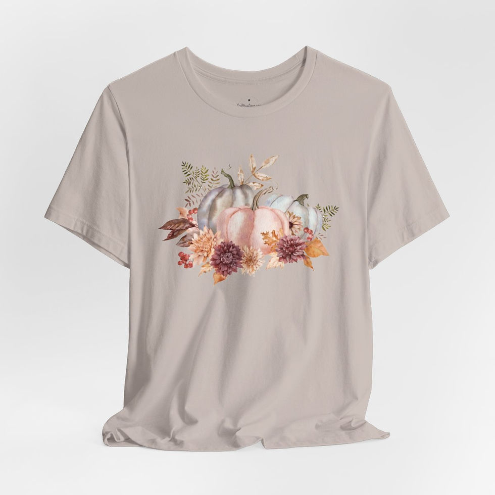 Thumbnail: Pastel Shabby Pumpkins T-Shirt Vintage style Fall Apparel Chic Artistic Gifts