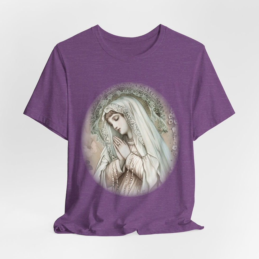 Thumbnail: Vintage Virgin Mary T-Shirt Shabby Apparel Religious Art Tee Catholic Gift