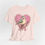 Miniatura: Shabby Artistic Bird T-Shirt Whimsical Graphic Art Tee Fun Bird Lover Gift