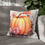 Thumbnail: Artistic Fall décor Shabby Pink Floral Pumpkin Autumn Throw Pillow cover
