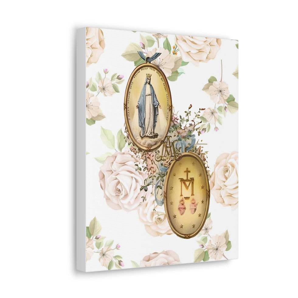 Thumbnail: Miraculous Medal Canvas Art Print Virgin Mary Artwork Religious Decor