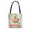 Miniatura: Artistic Shabby Tote Bag Pink Mint Peach Pumpkins Trendy Fall Expressive Gift