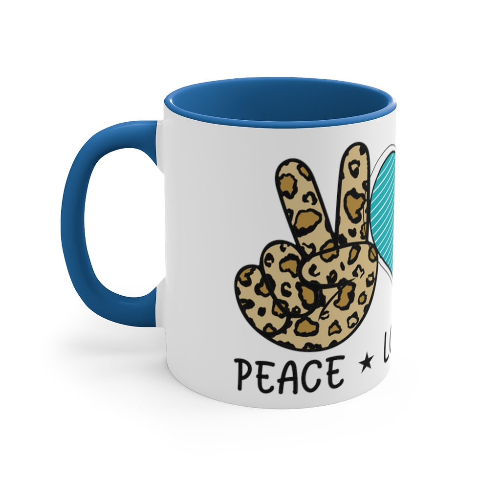 Thumbnail: Artistic Coffee Mug Peace Love Flip Flops Mug Boho Hippie Decor Trendy gifts