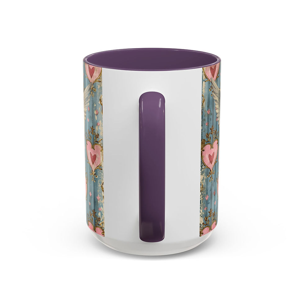 Thumbnail: Artistic Cherub Coffee Mug Shabby Victorian Cupid Angel Lover Thoughtful Gift