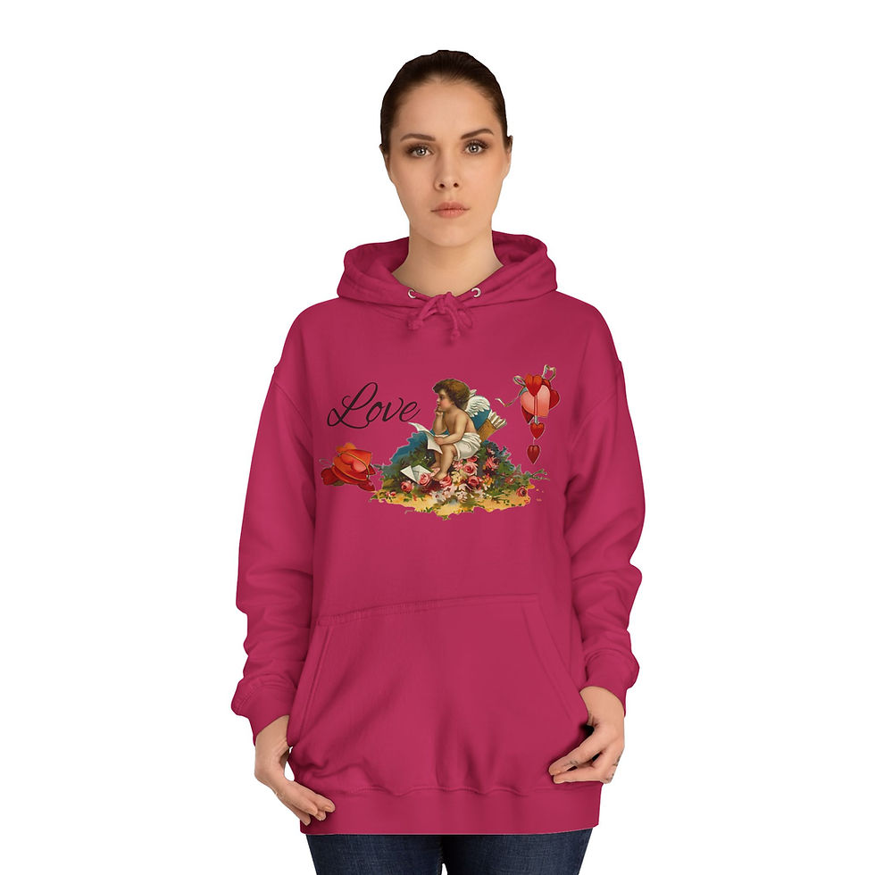 Thumbnail: Cupid Hoodie Pullover Vintage Cherub Art Sweatshirt w/Pockets Artistic Apparel