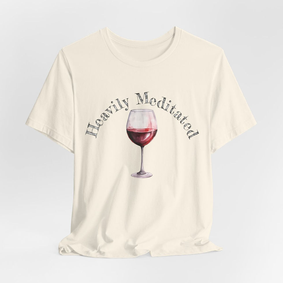 Thumbnail: Wine Lover T-Shirt Heavily Meditated Funny Art Tee Sarcastic Expressive Gifts