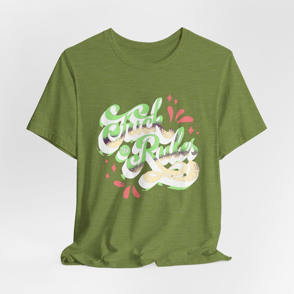 Thumbnail: Sarcastic Retro T-Shirt F*ck the Rules Adult Apparel Expressive Gifts