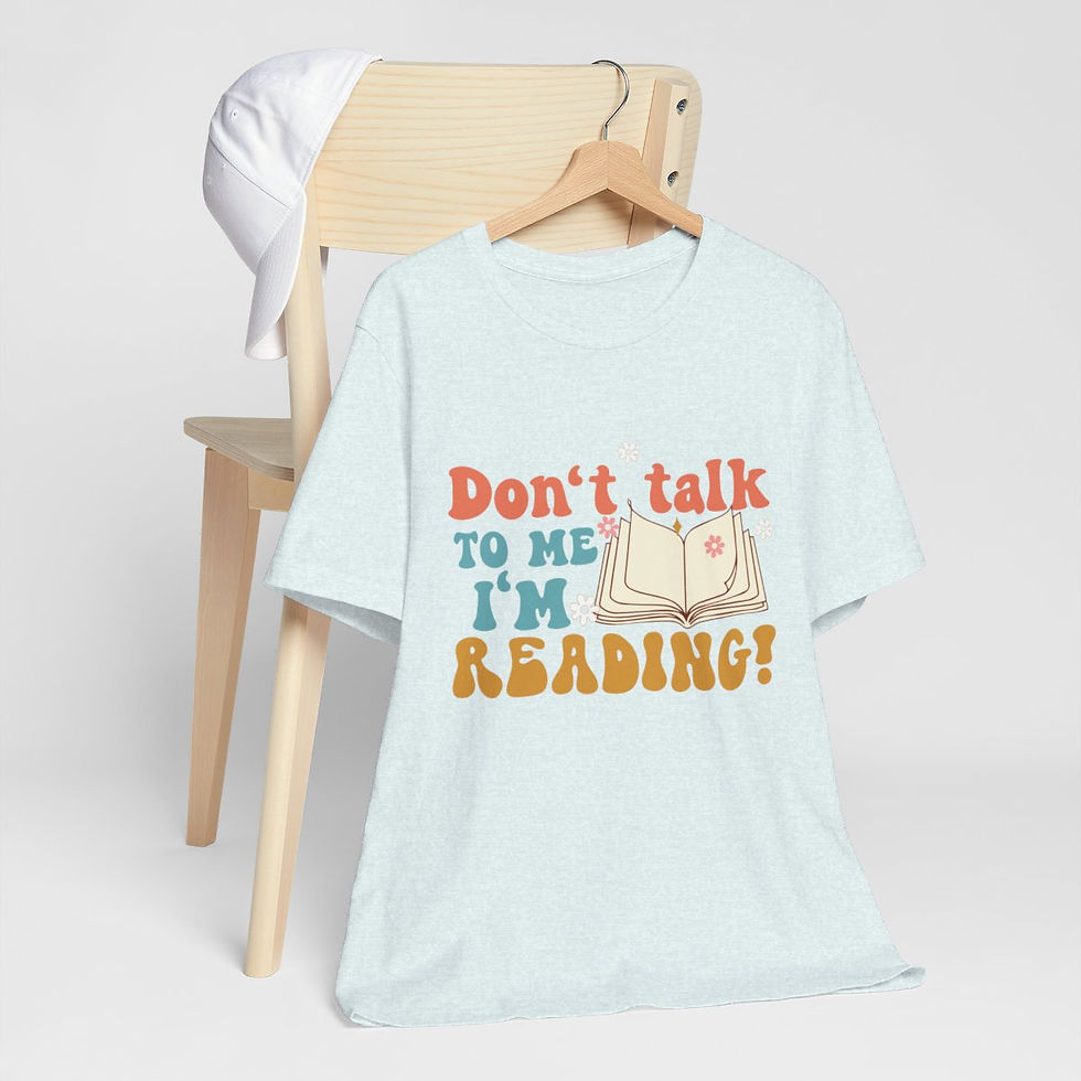 Thumbnail: Book Lover T-Shirt Don't Talk to Me I'm Reading Retro Art Tee Thoughtful Gifts