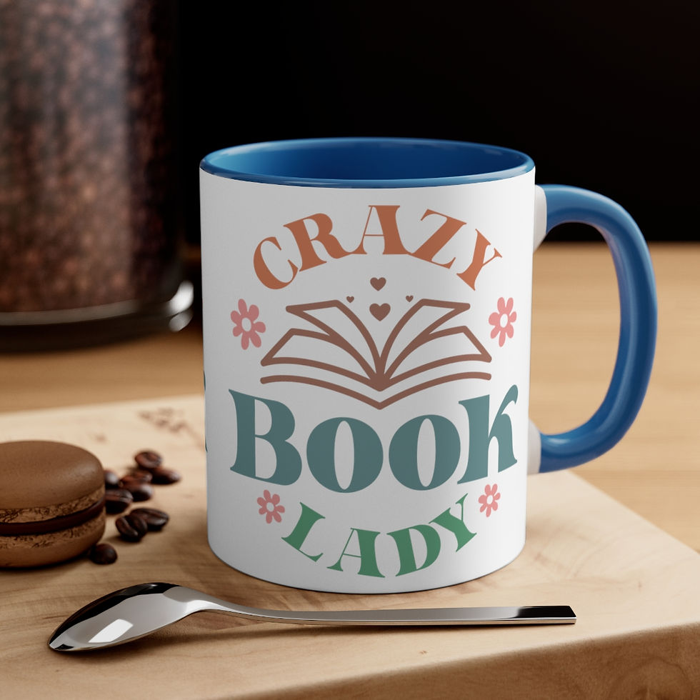 Thumbnail: Book Lover Coffee Mug Crazy Book Lady Reading Theme Thoughtful gifts