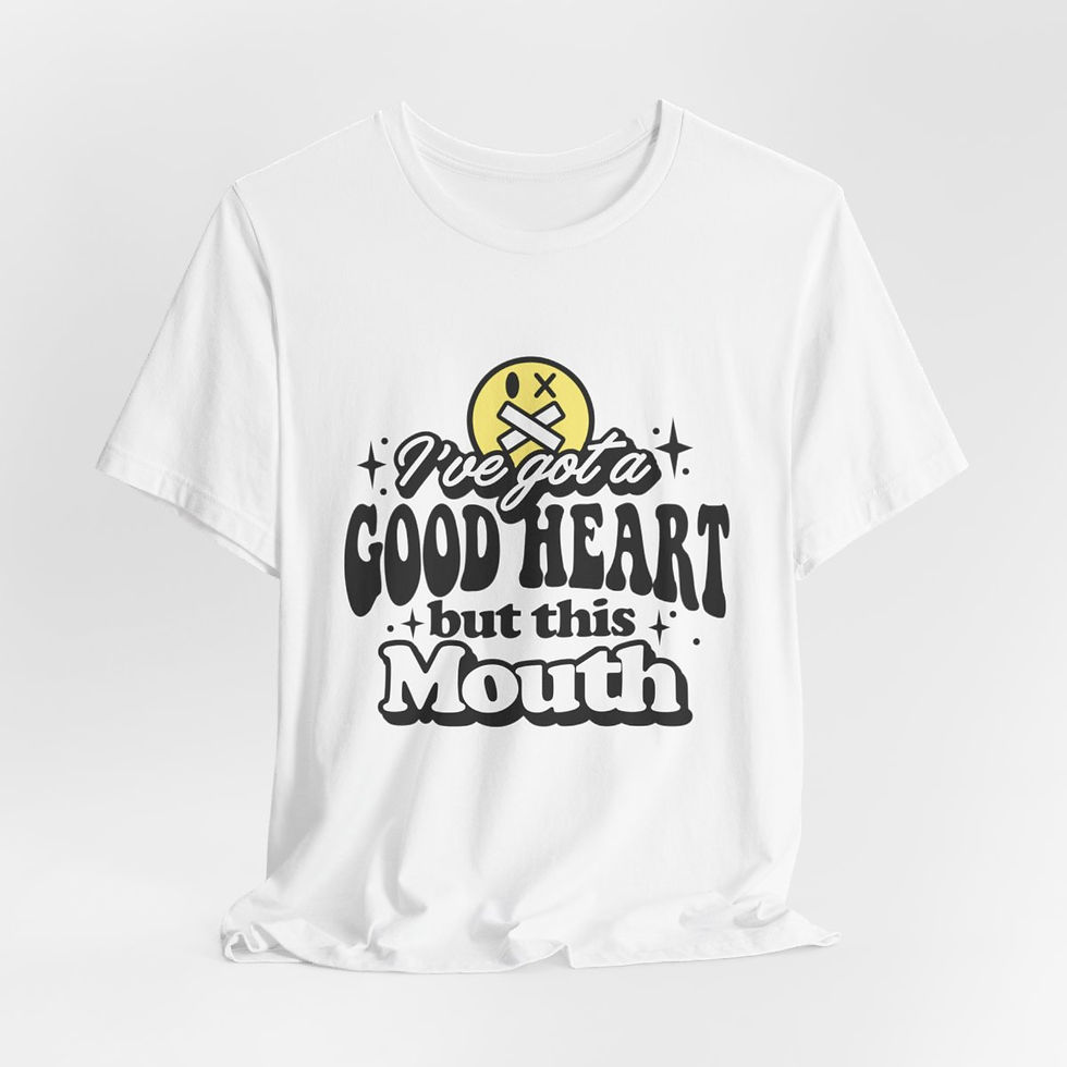 Thumbnail: Sarcastic T-Shirt Got a Good Heart But This Mouth Graphic Art Tee Unisex Gift