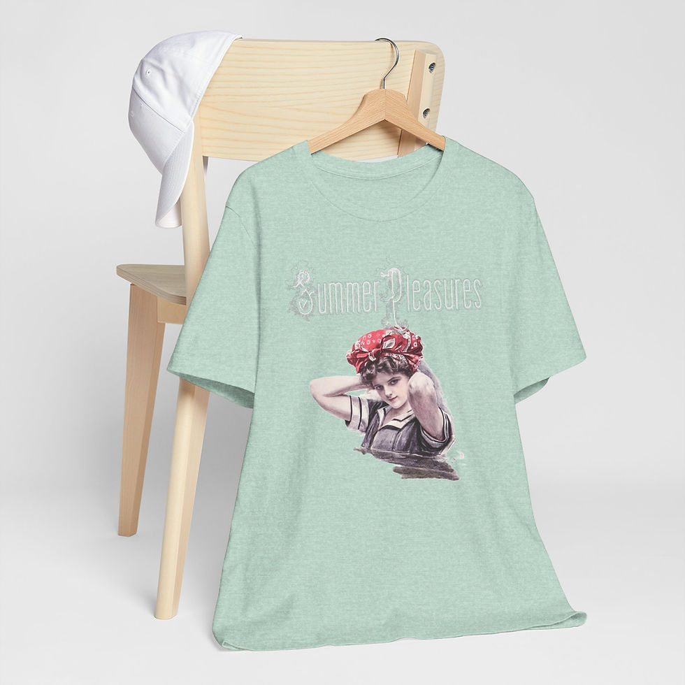 Thumbnail: Artistic T-Shirt Vintage Harrison Fisher Art Tee Summer Gift Wearable Art 