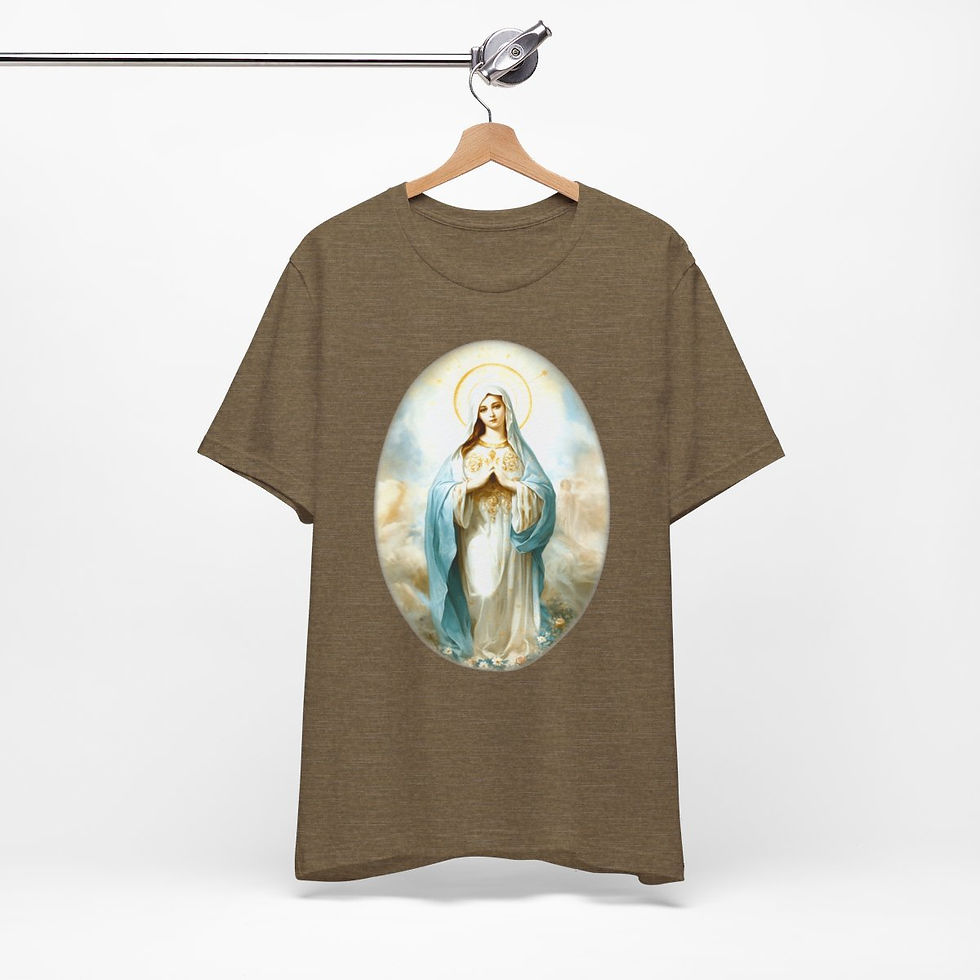 Thumbnail: Copy of Virgin Mary T-Shirt Ave Maria Religious Faith Art Tee Catholic Gifts