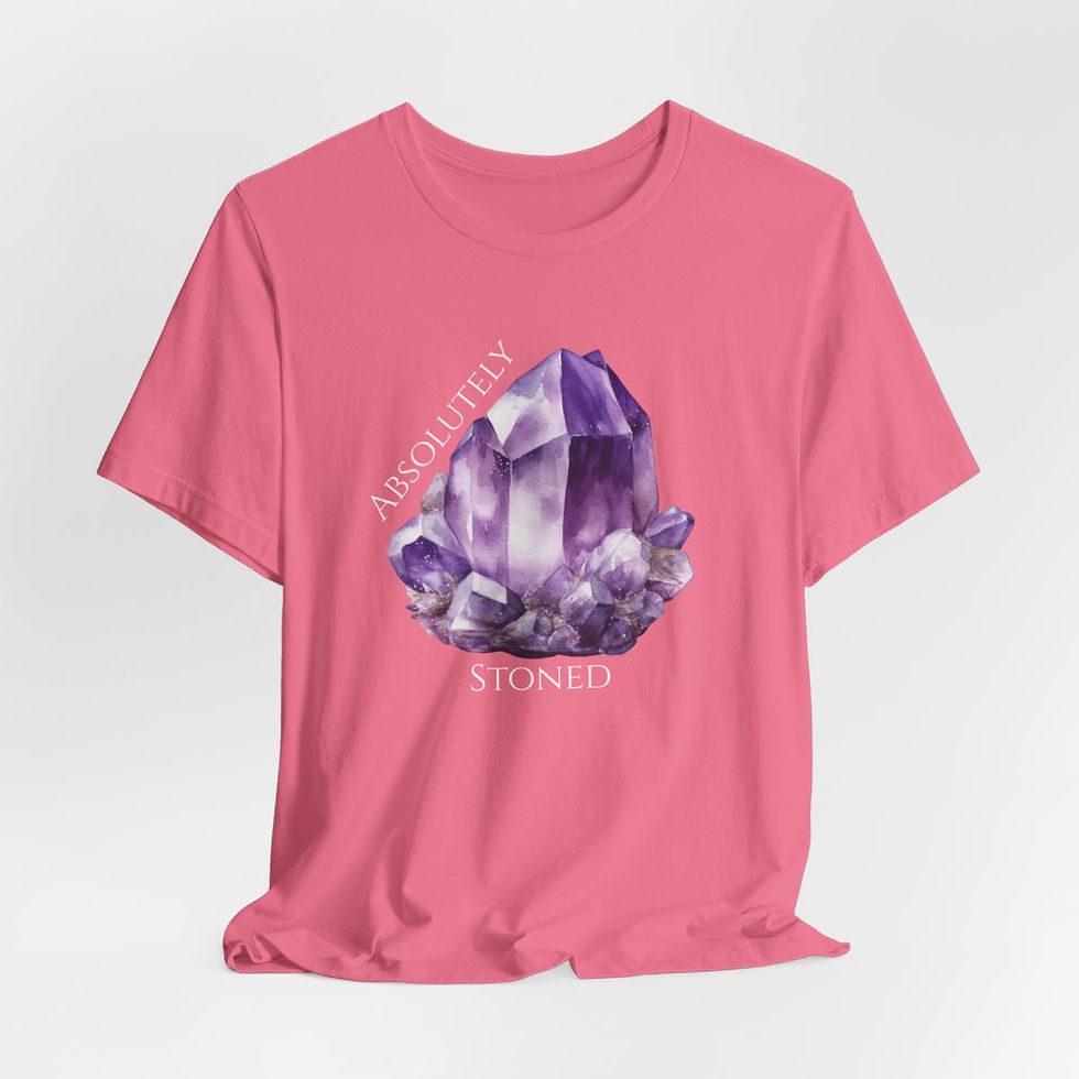 Thumbnail: Metaphysical Crystal Theme T-Shirt Absolutely Stoned Fun Expressive New Age Gift