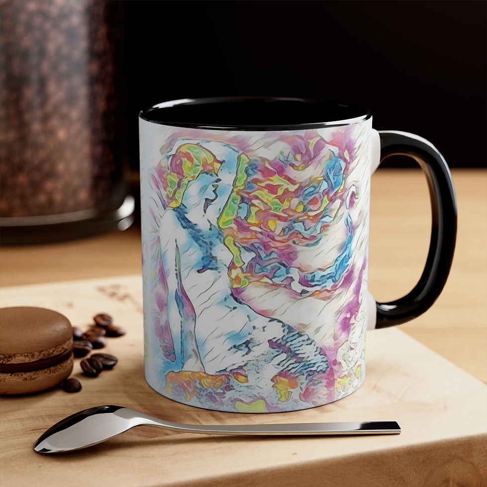 Thumbnail: Boho Beachy Mermaid Coffee Mug Beach Life Art Mug Artistic Summer Gifts